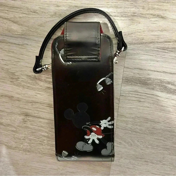 Vintage Mickey Mouse Disney Parks Store Leather Cell Phone Pouch Case Holder - Picture 3 of 11